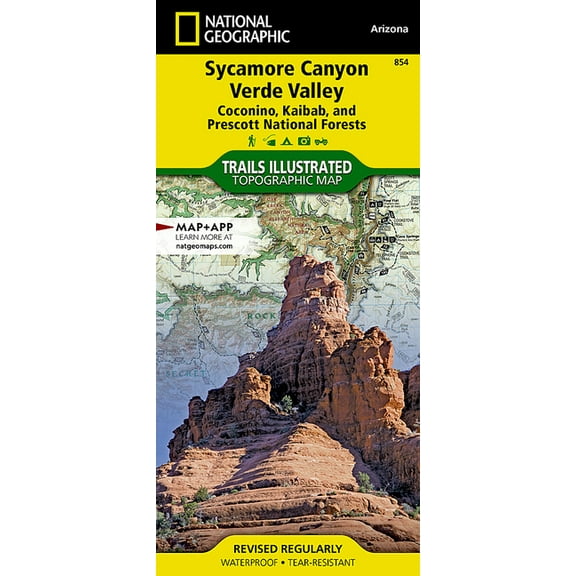 National Geographic Trails Illustrated M Sycamore Canyon, Verde Valley Map [Coconino, Kaibab, and Prescott National Forests], Book 854, (Paperback)