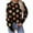 Black, variant on Women's Casual Maple Leaf Print Crewneck Knit Sweater 2024 Fall Winter Fashion Long Sleeve Graphic Loose Pullover Tops Dark Green L