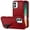 Black +Red, variant on For iPhone 16 Plus 6.7 inch PEAK 3in1 Toughest Hybrid with Stand Cover Case - Teal/Hot Pink