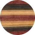 thumbnail image 1 of Ahgly Company Machine Washable Indoor Round Abstract Saffron Red Area Rugs, 8' Round, 1 of 7