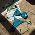 thumbnail image 5 of vigerkar Sexy Bikinis for Women 2 Piece Bikini Halter Swimsuits Solid Color Bathing Swimwear Triangle Bathing Suit (Blue, M), 5 of 7