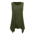 thumbnail image 3 of Women T Shirts Tops Blouses Tops Tunic Long Shirt Long Basic Backless Sleeveless Asimetric Summer Everyday Casual Loose Synthetic Insulated Jacket Women Tan Fuzzy Vest Pa Vest Vest Riding Vest, 3 of 4