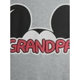 thumbnail image 3 of Disney Mickey Grandpa Family Grey Adult Mens Tee Shirt, 3 of 6