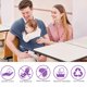 thumbnail image 5 of Portabebés, portabebés de alta calidad, portabebés elástico para recién nacidos y niños pequeños de hasta 15 kg, 100 % algodón orgánico suave para hombres y mujeres (gris oscuro) Xemadio LN-1560, 5 of 7