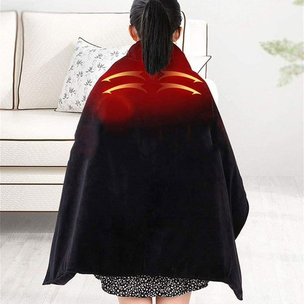 Portable Electric Heating Blanket Electric Shawl Pad Heated Cape Lap Blanket 3 Heating Settings Effectively Keep Warm and Relieve Pain The Fabric is Machine Washable Black 100x65 Walmart