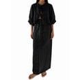 thumbnail image 4 of Women 2 Piece Skirt Sets Oversized Long Sleeve Top and Maxi Skirts Travel Vacation Set Black L, 4 of 7