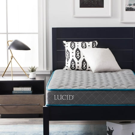 Lucid Bounder 7" Innerspring Mattress with Quilted Fabric Cover, Twin-XL