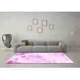 thumbnail image 3 of Ahgly Company Indoor Round Abstract Pink Modern Area Rugs, 6' Round, 3 of 4