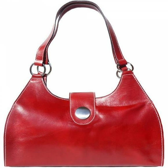 Italian Artisan 142-6418-DarkRed Florina GM Womens Luxury Genuine Calf Leather Handbag - Made in Italy, Dark Red - Medium