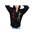 thumbnail image 4 of TRKIYQC Chaqueta Casual para Mujer, Diamantes de Imitación de Demon Angel Decorado Manga Larga Cierre de Cremallera Sudadera con Capucha y Bolsillo TRKIYQC  moda, 4 of 8