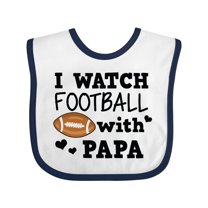 Inktastic I Watch Football with My Papa Boys Baby Bib