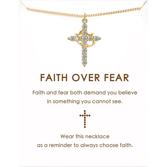 New Cross Necklace with , Paved Cross Rotated Necklace, Diamond Cross and Necklace for women