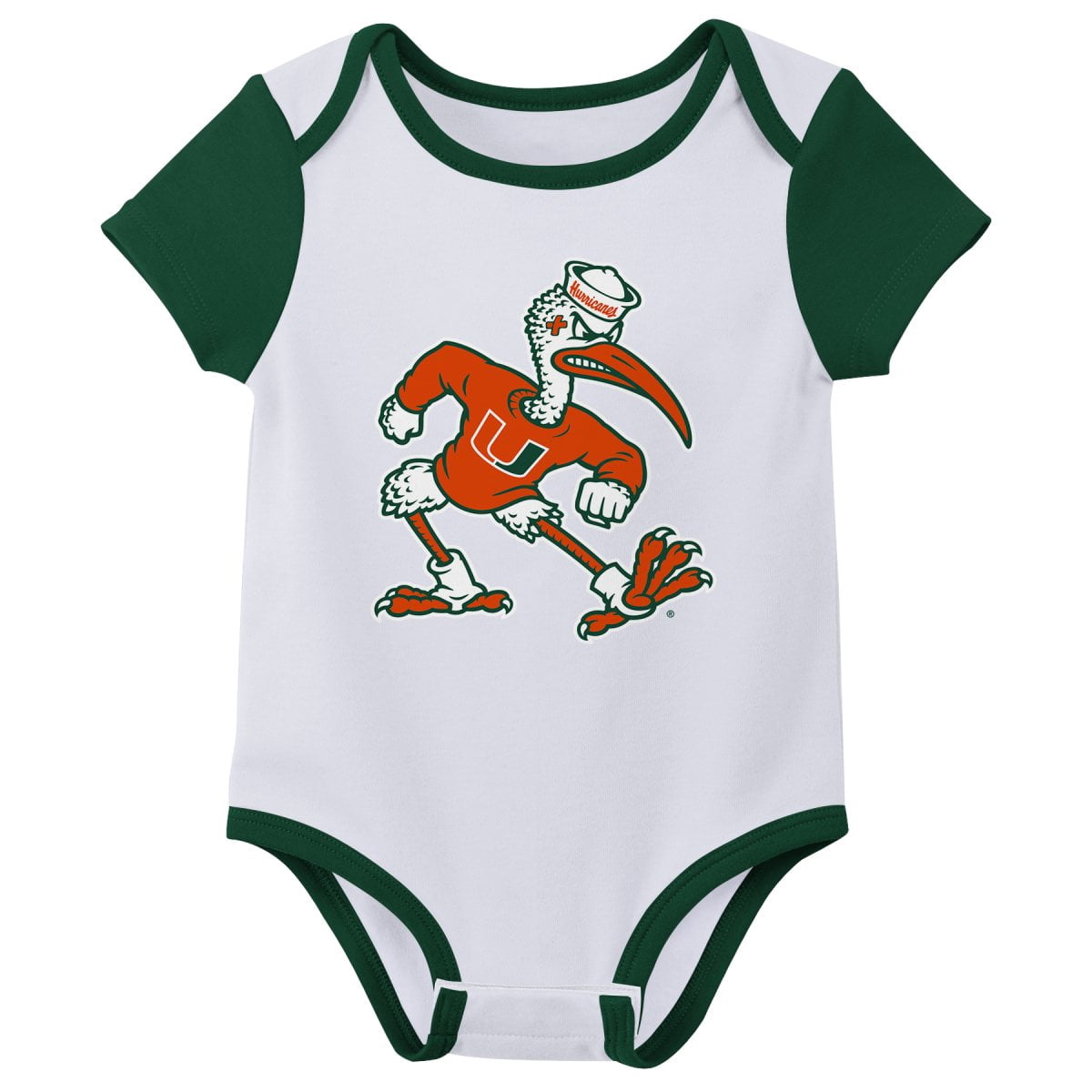 NCAA Miami Hurricanes Infant & Toddler Onesies, 3-Pack