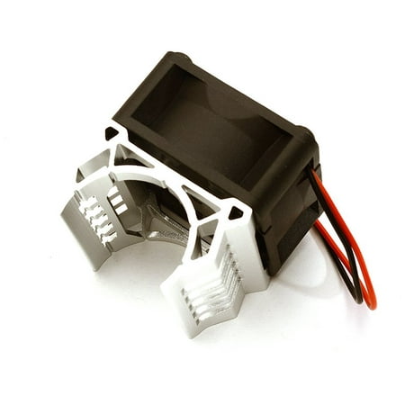 Integy RC Toy Model Hop-ups C28596SILVER Brushless Motor Heatsink+40x40mm Cooling Fan 17k rpm for 1/16 E-Revo & Slash VXL