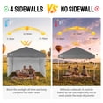 thumbnail image 6 of CROWN SHADES 10X10 Comercial Instant Canopy Pop Up Tent with Center Lock 4 Sidewalls Sto'N Go Bag Gray, 6 of 10
