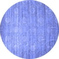 thumbnail image 1 of Ahgly Company Indoor Round Abstract Blue Contemporary Area Rugs, 7' Round, 1 of 4