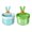 Blue green, variant on Misright 2 Pack Rabbit Ears Sink Strainer Plastic Drain Filter Basket Press To Dump