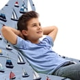 thumbnail image 1 of Sailing Lounger Chair Bag, Rhythmic Marine Sailboats Race Open Sea Swelling Illustration, High Capacity Storage with Handle Container, Lounger Size, Multicolor, by Ambesonne, 1 of 5