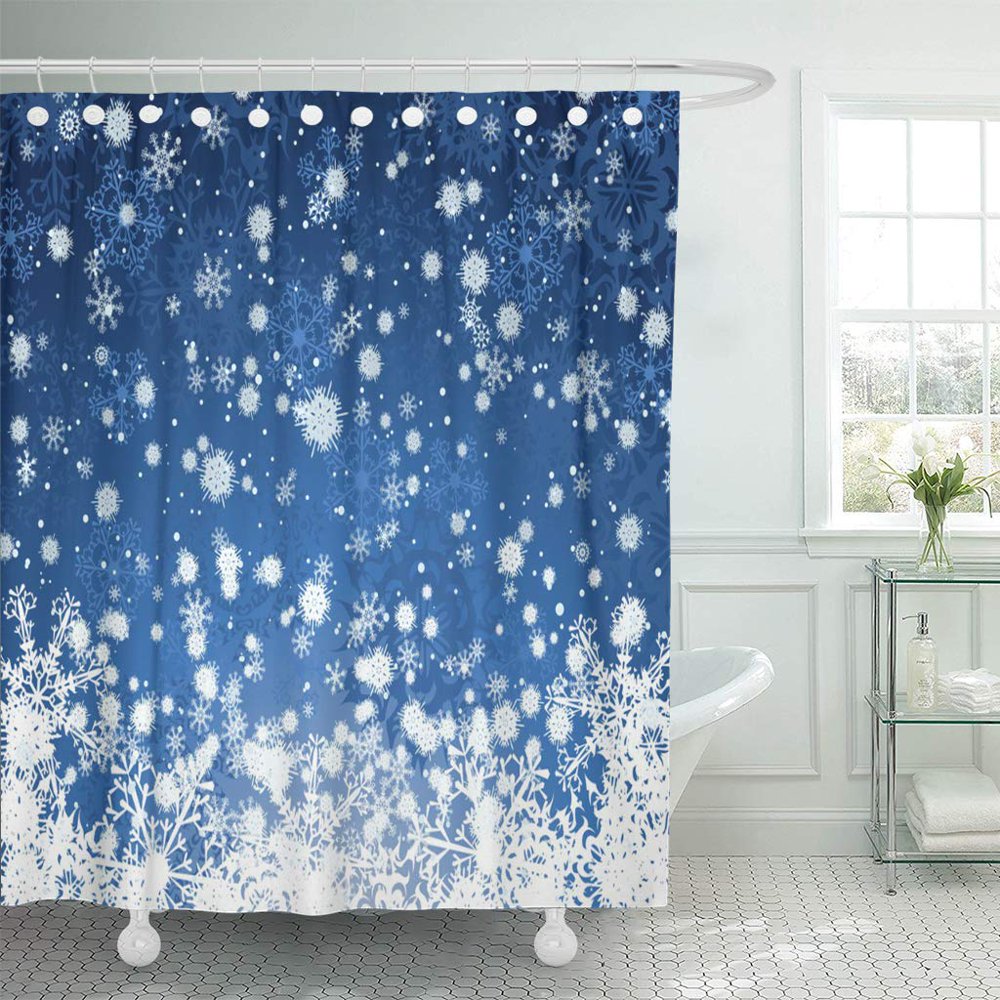 KSADK Snow Wiinter with Snowflakes Fully Flake Crystal Blizzard Ice