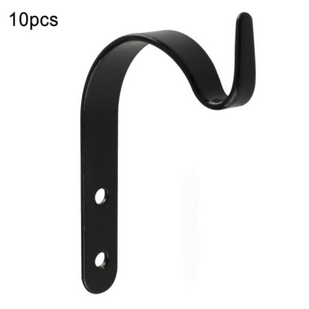 

Grandest Birch 10Pcs Durable Iron J Type Hanger DIY Curtain Rod Bracket Outdoor Flowerpot Hook Easy to Install J Type Durable J Ho