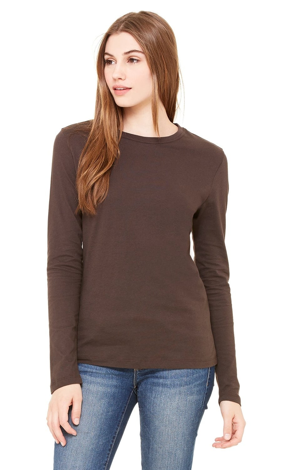 Women's Thick Crewneck Long Sleeve T-Shirt - Walmart.com