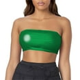 thumbnail image 2 of Tube Tops A Sexy Strapless Top With A Shiny Leather Base Layer And A Stage Performance Vest Worn Inside Wrapped Around The Chest With A Leather Strapless Strap M, 2 of 4
