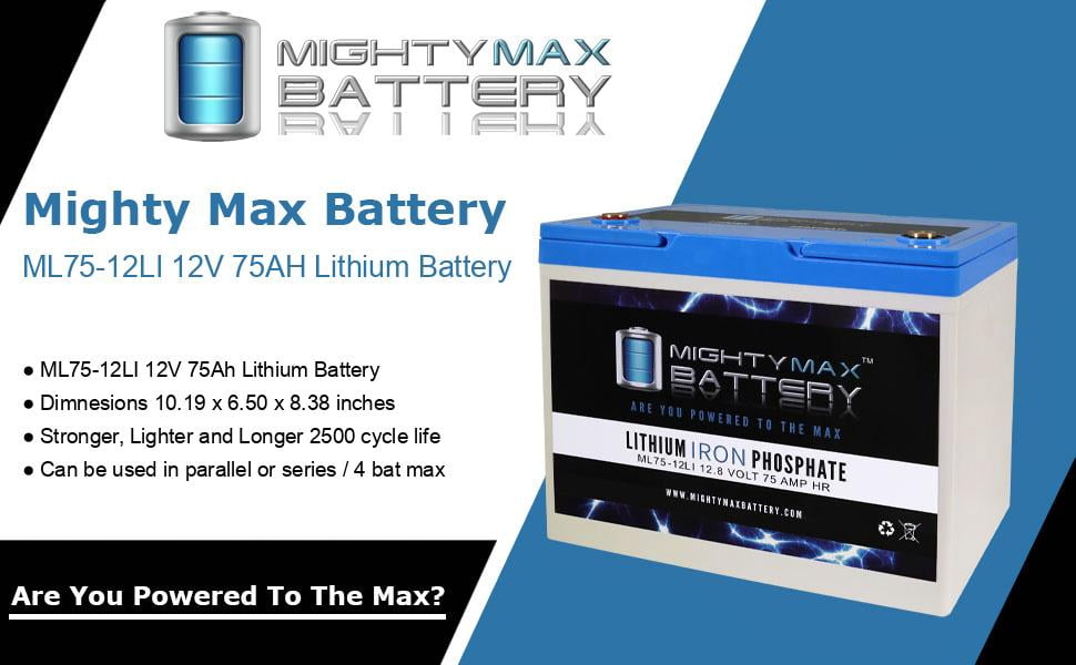 12V 75AH Lithium Replacement Battery compatible with Invacare TDX4 TDX5 Mobility - 3 Pack