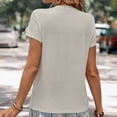 thumbnail image 2 of Women's Casual Fashion Short Sleeve T-Shirt Versatile Round Neck Tee for Everyday Wear and Relaxation Women's Crew Neck Shirt Basic Short Sleeves Summer T Shirt Tops, 2 of 6