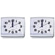thumbnail image 1 of 2X Dormitorio Escritorio Cama Relojes para Despertar Dormitorio Al Lado de Estudiante Plástico Barrido Silencioso Reloj de Mesa Pequeño Reloj Despertador-Blanco, 1 of 5