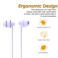 thumbnail image 4 of Auriculares MAXROCK Total Soft Silicon con micrófono jack de 3,5 mm, color violeta, 4 of 6