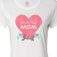 thumbnail image 4 of Inktastic World's Best Mom in Pink Heart with Flowers Women's T-Shirt, 4 of 5