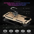 thumbnail image 5 of SaniMore Tri-layer Case for iPhone 14 6.1" 2022, 360° Rotating Holder/Kickstand Rugged PC Back + TPU Bumper Magnetic Car Mount Anti-fingerprint Anti-fall Heavy Duty Protective Case, Gold, 5 of 8