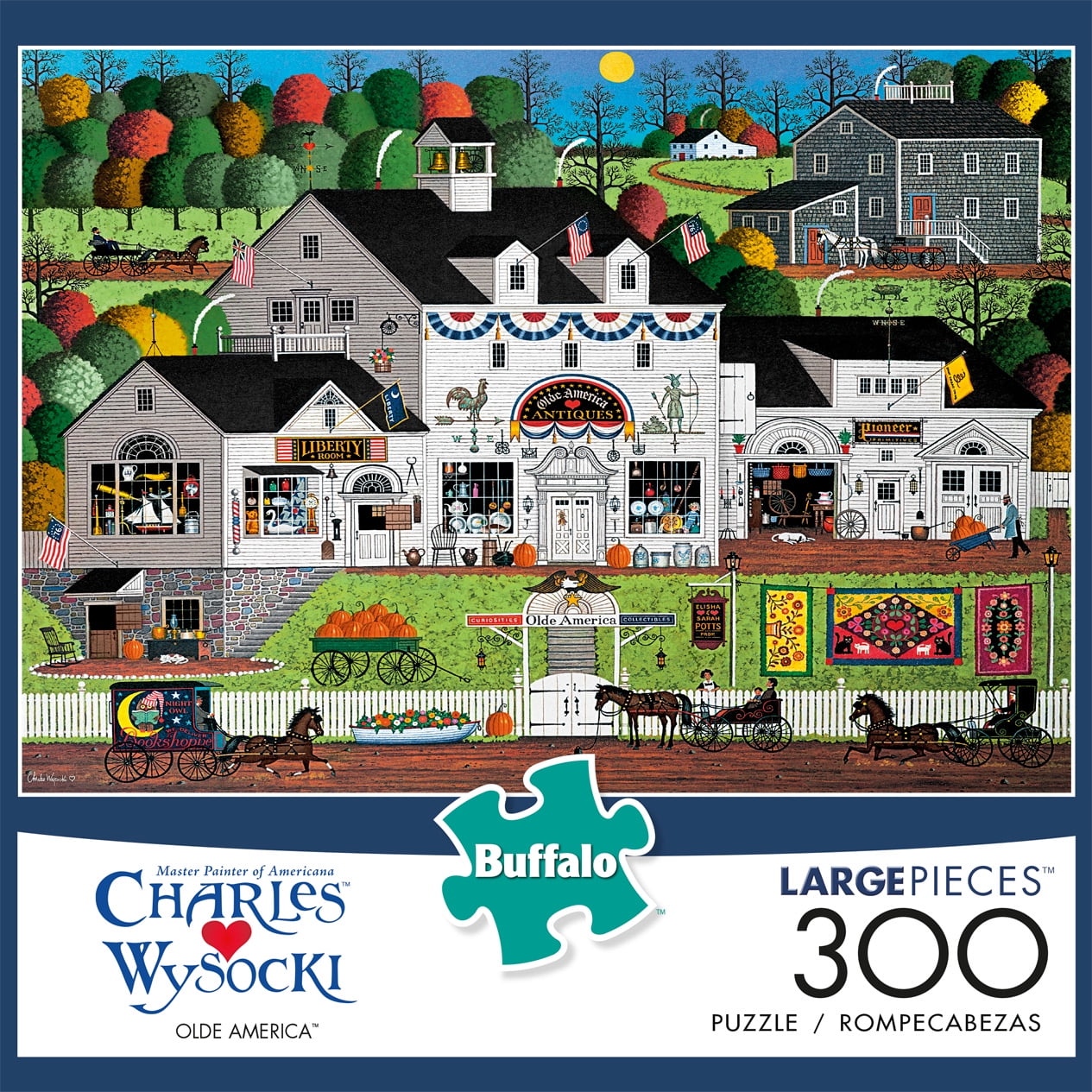 Charles Wysocki Olde America 300 Large Piece Jigsaw Puzzle Buffalo Games 