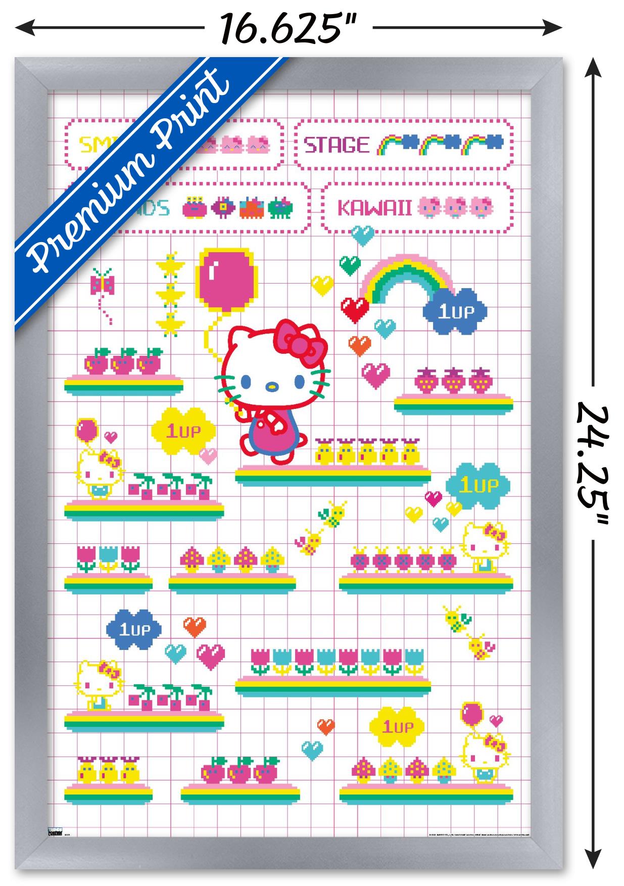 Hello Kitty - Arcade Wall Poster, 14.725" x 22.375" Framed
