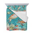 thumbnail image 7 of Brown Sea Turtle Coastal Twin XL Size Down Alternative Comforter,Lightweight Comforter Quilt Bedding Set with Pillow Shams Teal Summer Beach Coral Nautical Bed Comforter Duvet Insert 68"x98", 7 of 7