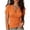 Orange, variant on Womens Cross V Neck T Shirt Short Sleeve Wrap Front Ruched Slim Fit Blouse 2026 Summer Casual Tunic Tops Orange M