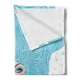 thumbnail image 2 of Zodiac Aquarius Soft Flannel Fleece Throw Blanket, Woman with Effects Tattoo Body Signs, Cozy Plush for Indoor and Outdoor Use, 50" x 60", Pale Peach Aqua Coral, by Ambesonne, 2 of 5