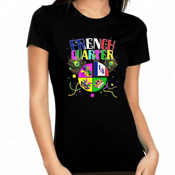 Mardi Gras Shirts for Women French Quarter New Orleans Shirts Louisiana Mardi Gras Shirt Mardi Gras Outfit