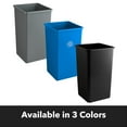 thumbnail image 5 of Black, 50 Gallon Square Commercial Trash Can, Heavy-Duty Garbage Can, Industrial Trash Bin for Restaurants/Commercial Facilities/Warehouses, 5 of 6