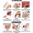 thumbnail image 5 of LAICAIW RUNRAYAY 24Pcs Nude Coffin False Nails Medium with Rhinestone, Press on Nails with Gradient Pink Designs, Stick on Nails for Women, Acrylic Fake Nails Coffin with Line for Women Nails Art, 5 of 5