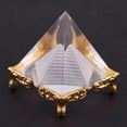 thumbnail image 4 of Riousery Small Egypt Crystal Pyramid Ornament Home Decor Energy Healing Feng Shui Crafts Transparent Crystal Desktop Furnishing Office Decorative Object 1.57 Inches / 4 cm, 4 of 9