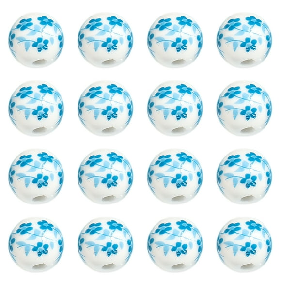 40 Pcs Perles en Céramique pour Fabrication de Bijoux DIY Couleurs Assorties Trou Lisse