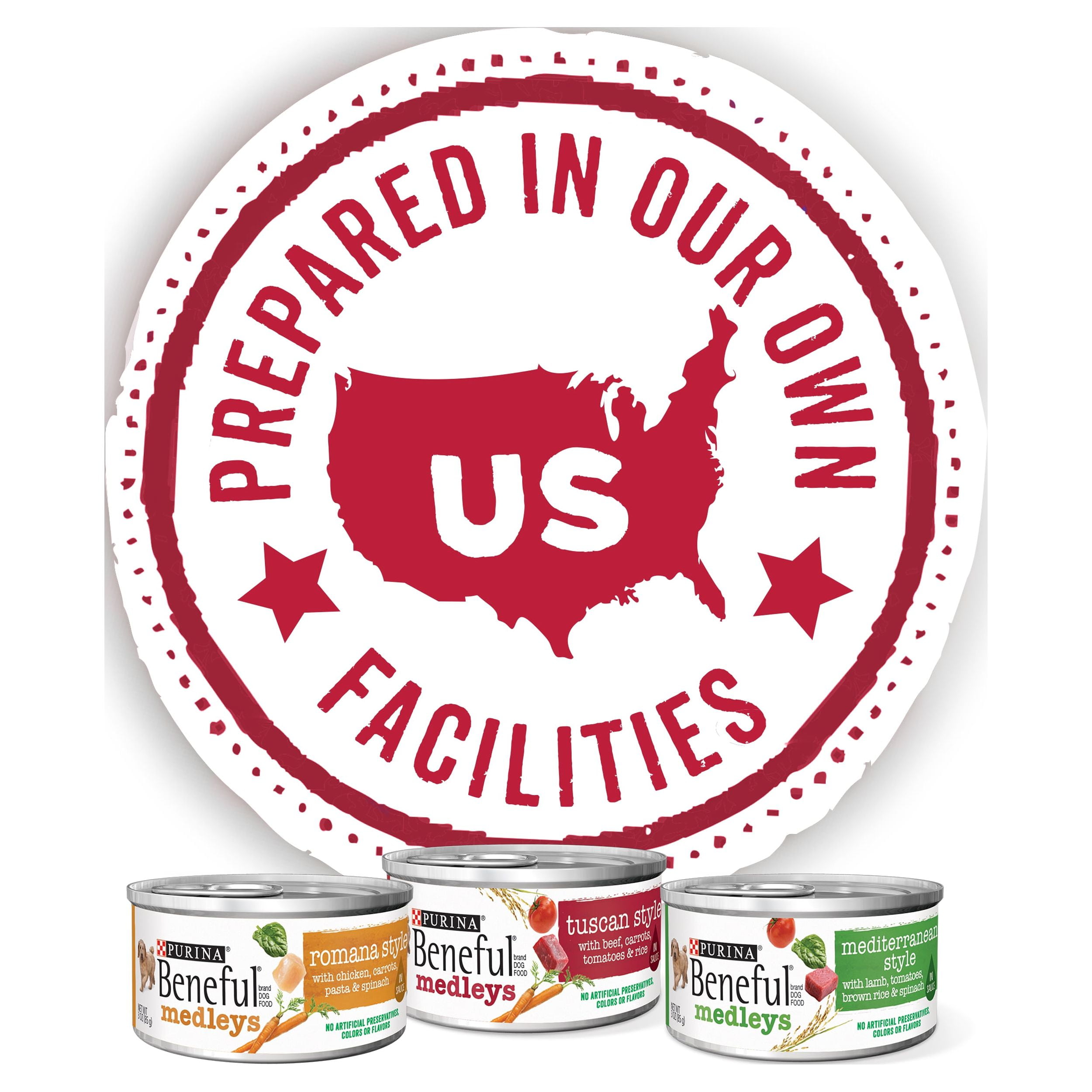 (27 Pack) Purina Beneful Wet Dog Food Variety PackMedleys TuscanRomana & Mediterranean Style - 3 oz. Cans