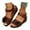 Brown, variant on Women Sandals Stylish Everyday Sandals Open Toe With Cut Out Details Heel And Hook And Loop Closure Fashionable Design Comfortable Footwear For Summer Daily Outfits ,Us Size:7.5