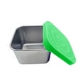 thumbnail image 2 of 1PC Stainless Steel Cutlery Set Snack Box Leakproof Small Food Containers With Silicone Lids Stackable Snack Pots For Kids Stainless Steel Snack Containers Lunch Box For Kids School Green, 2 of 9