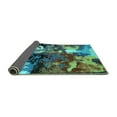 thumbnail image 2 of Ahgly Company Indoor Rectangle Oriental Turquoise Blue Industrial Area Rugs, 2' x 4', 2 of 4