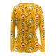 thumbnail image 5 of ICHUANYI Clearance Women Bottons Crop Workout Christmas Printing Lace Stitching Long Sleeve Sexy Tops(Yellow, M) ICHUANYI WER2023081501774, 5 of 5