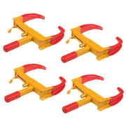 Genrics 4 Pack Red-Yellow Adjustment Anti Theft Wheel Lock Clamp Boot Tire Claw Trailer Auto Car Truck Towing