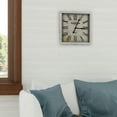 thumbnail image 3 of Yosemite Square Skip Movement Wood Wall Clock with Distressed Off White Frame, 3 of 14