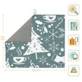 thumbnail image 3 of YFYANG Absorbent Dish Drying Mat for Kitchen, Reusable Christmas Tree Snowflake Texture Microfiber Dish Mat, 16 x 18 inch, 3 of 9